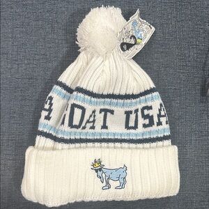Goat Beanie with Embroidered Design